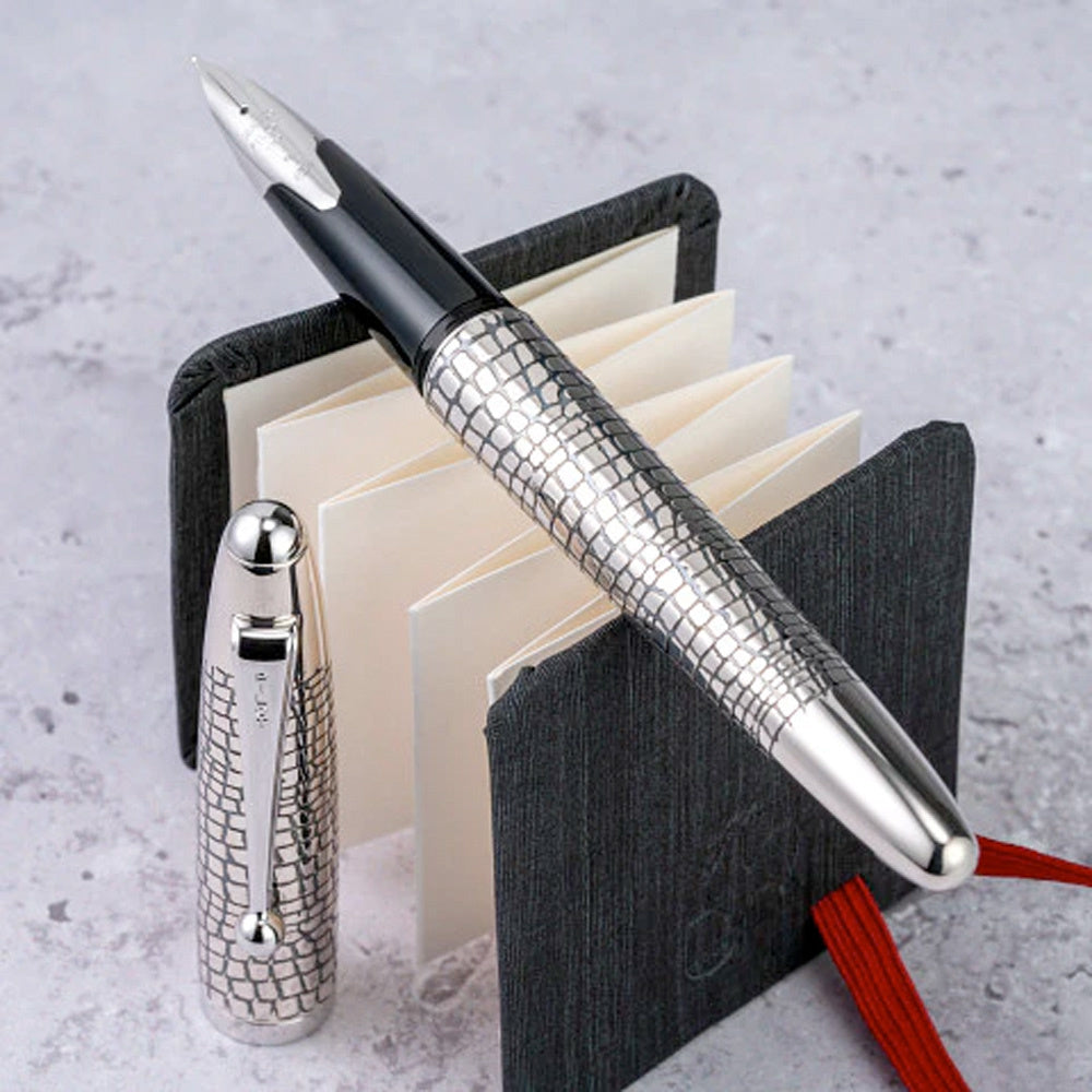 Pilot Sterling Silver Fountain Pen - Silvern Ishidatami