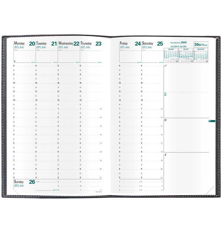 Quo Vadis 2025 Minister #18 Vertical Weekly Planner - Texas Violet