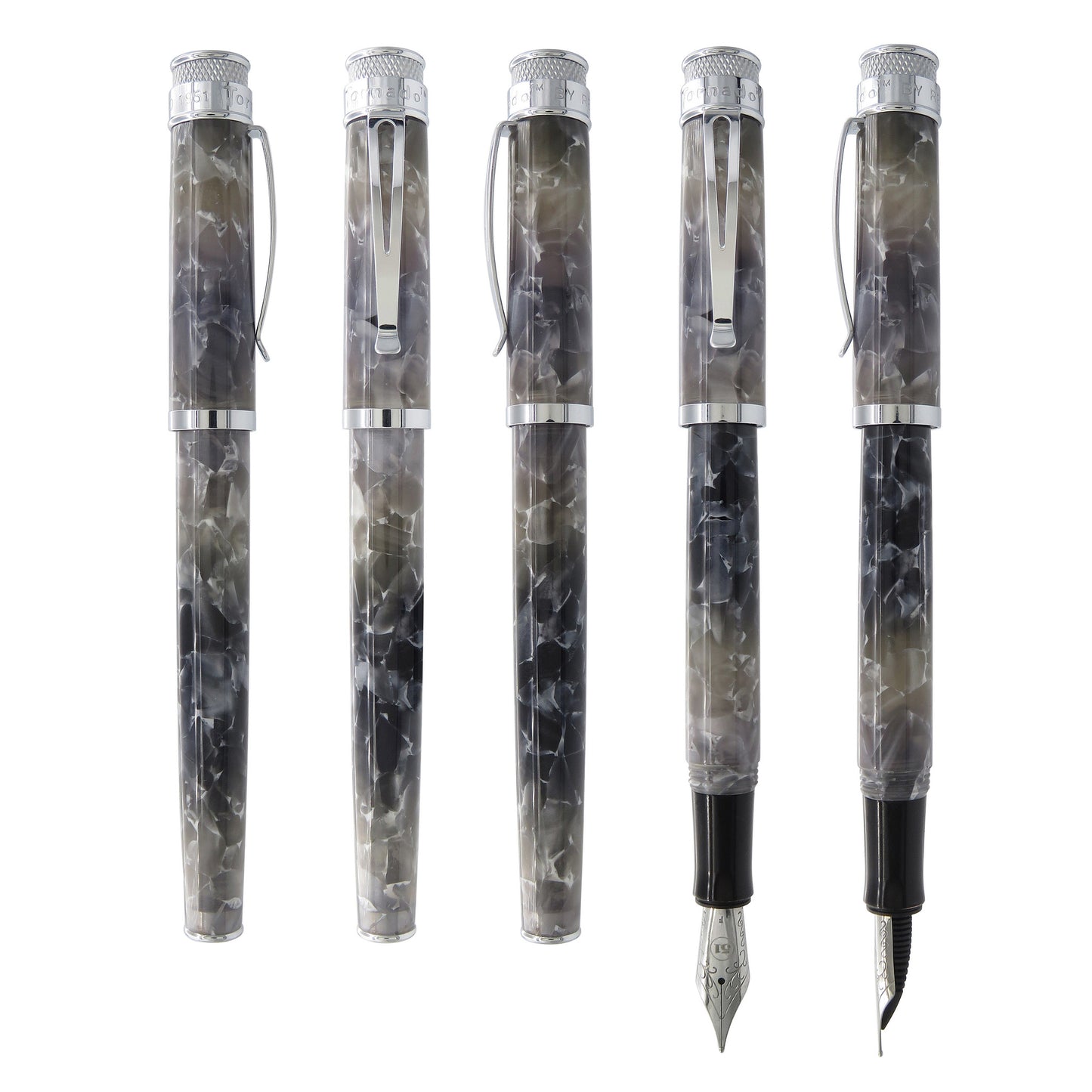 Retro 51 Tornado Fountain Pen - Silver Lining (Acrylic)