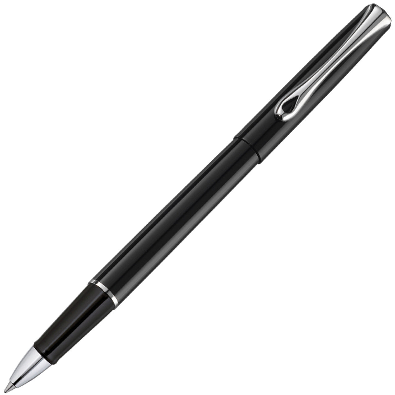 Diplomat Traveller Rollerball - Black Lacquer with Chrome Trim