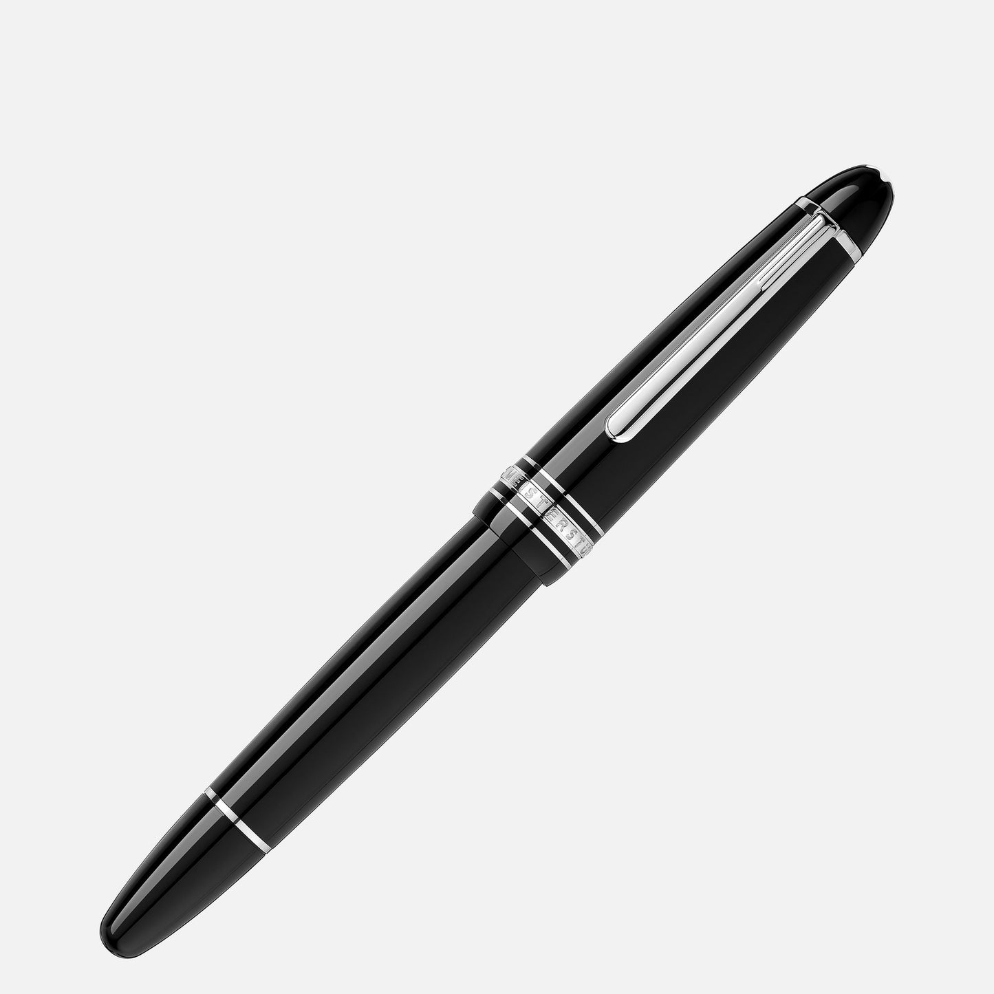 Montblanc LeGrand Fountain Pen - Black with Platinum Trim (Meisterstück)